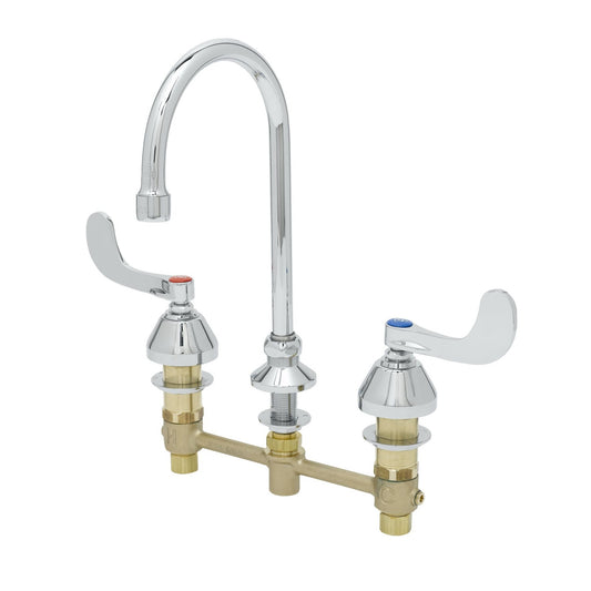 T&S Brass Medical Faucet Forged Brass NSF 8" Centers, 4" Wrist - B-2866-05-LF15