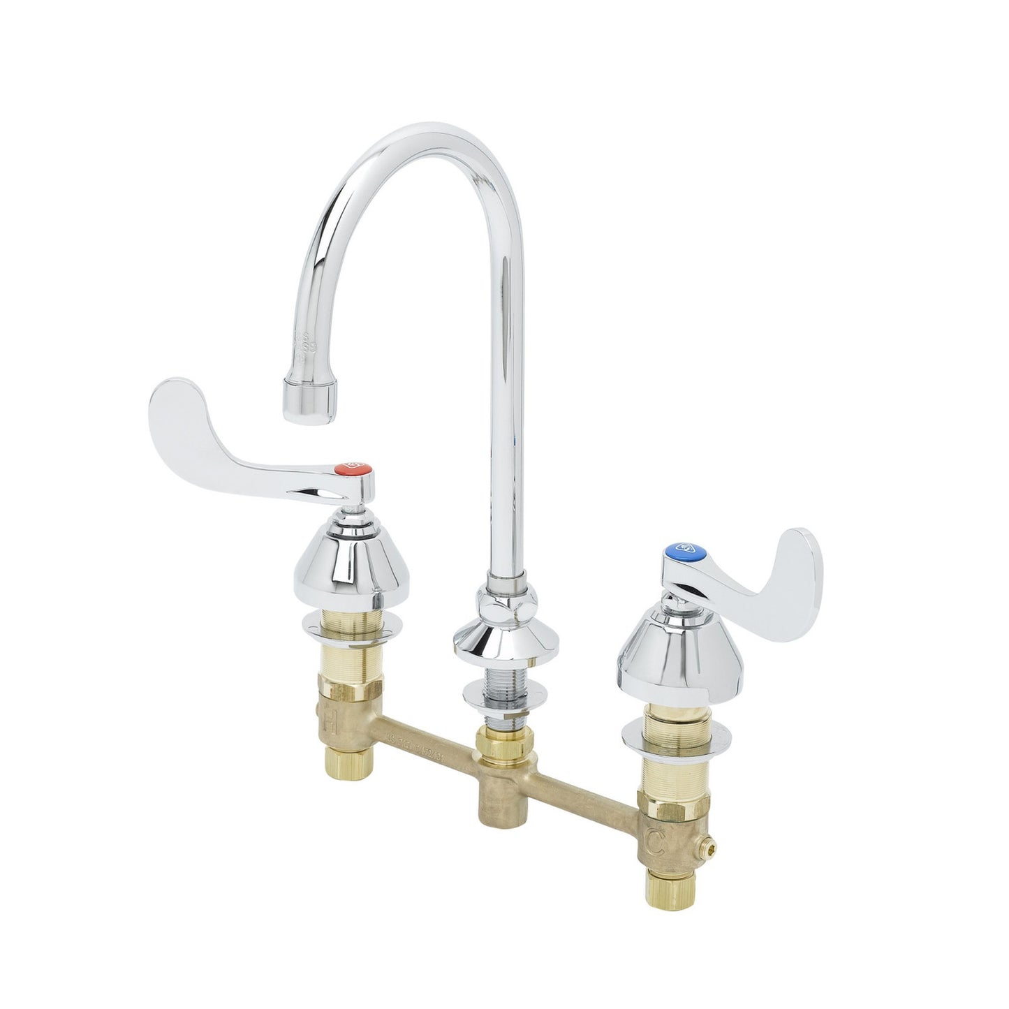 T&S Brass Medical Faucet Forged Brass Deck Mount NSF 8" Centers - Each - B-2867-04
