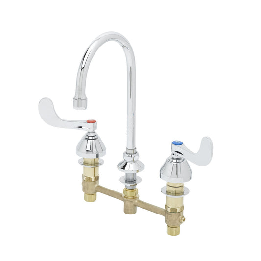 T&S Brass Medical Faucet Forged Brass Deck Mount NSF 8" Centers - Each - B-2867-04