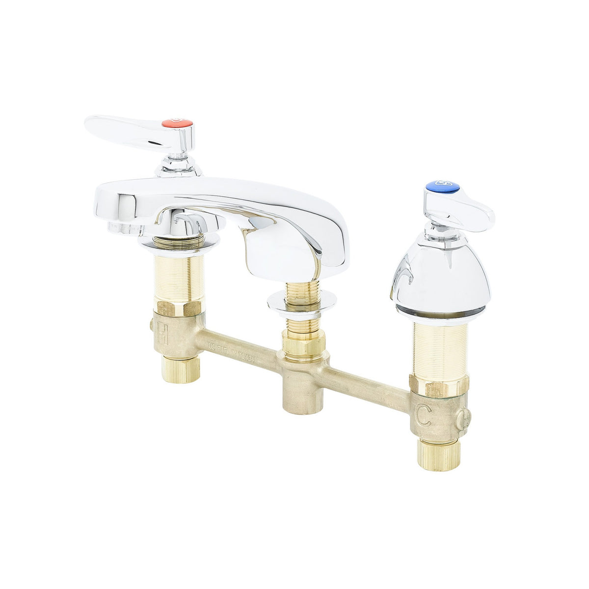 T&S Brass Lavatory Faucet Forged Brass Concealed Body 8" Centers - B-2990