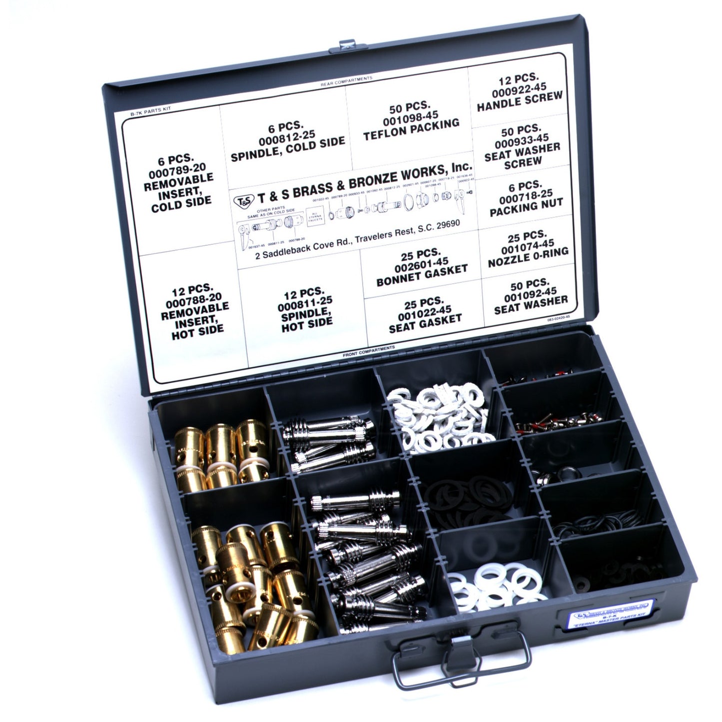 T&S Brass Eterna Compression Cartridge OEM Master Parts Kit - B-7K