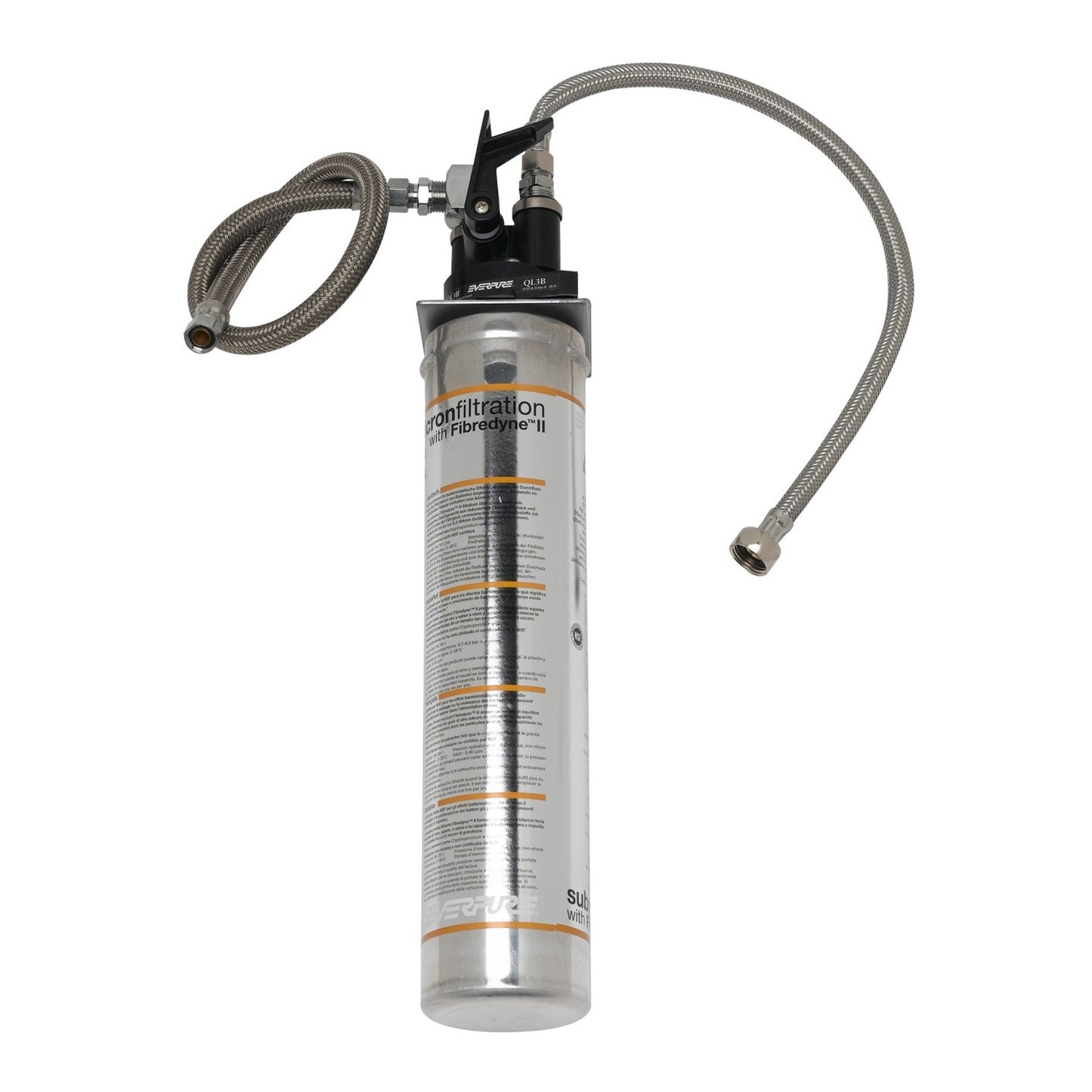 T&S Brass Commercial Water Filtration Kit with Braided Flex Hoses - B-WFK