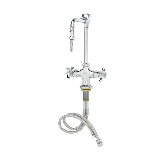 T&S Brass Lab Mixing Faucet Chrome Brass Rigid Vacuum Breaker - BL-5700-08