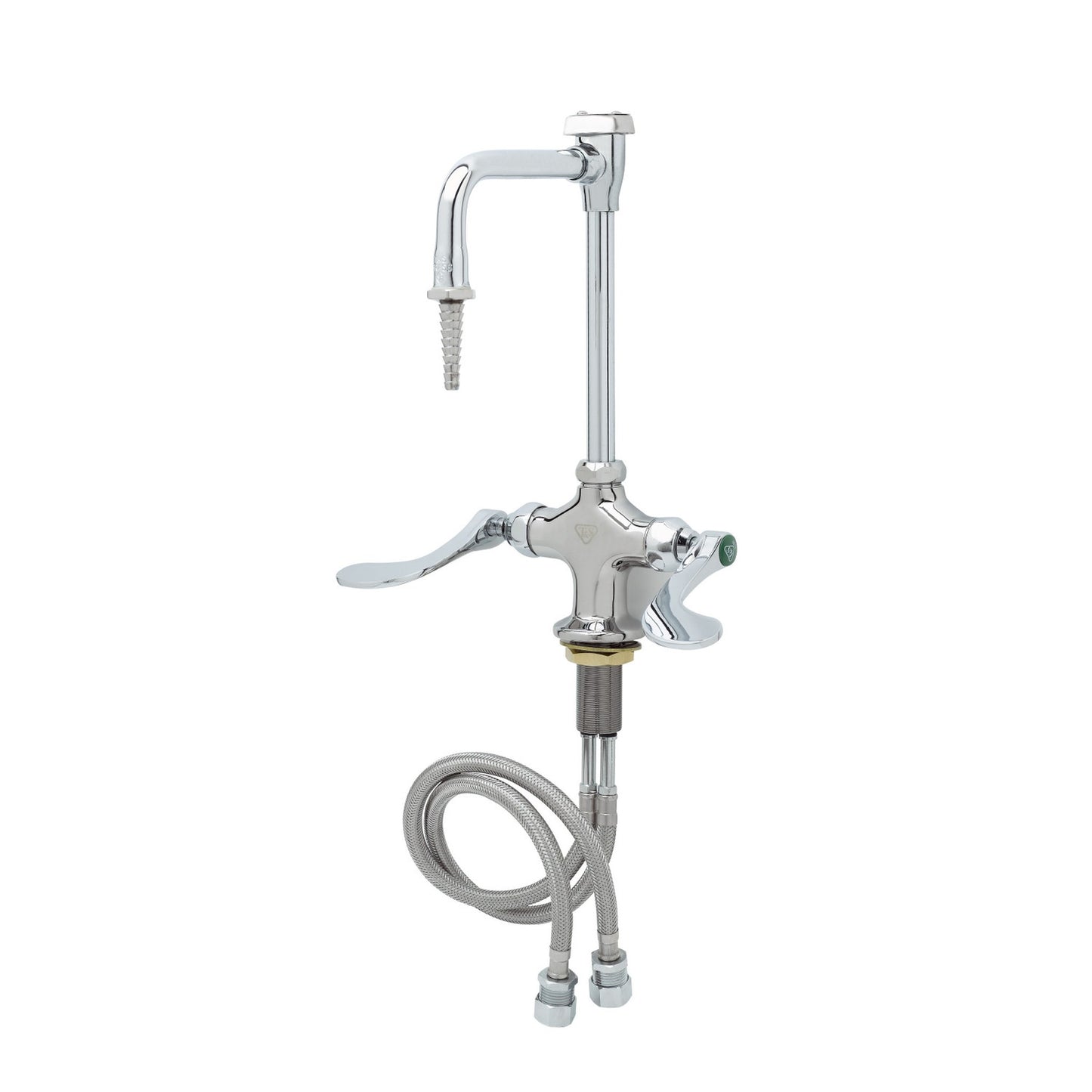 T&S Brass Deck Mount Lab Mixing Faucet Chrome Brass NSF, ADA - BL-5704-08W4-VR