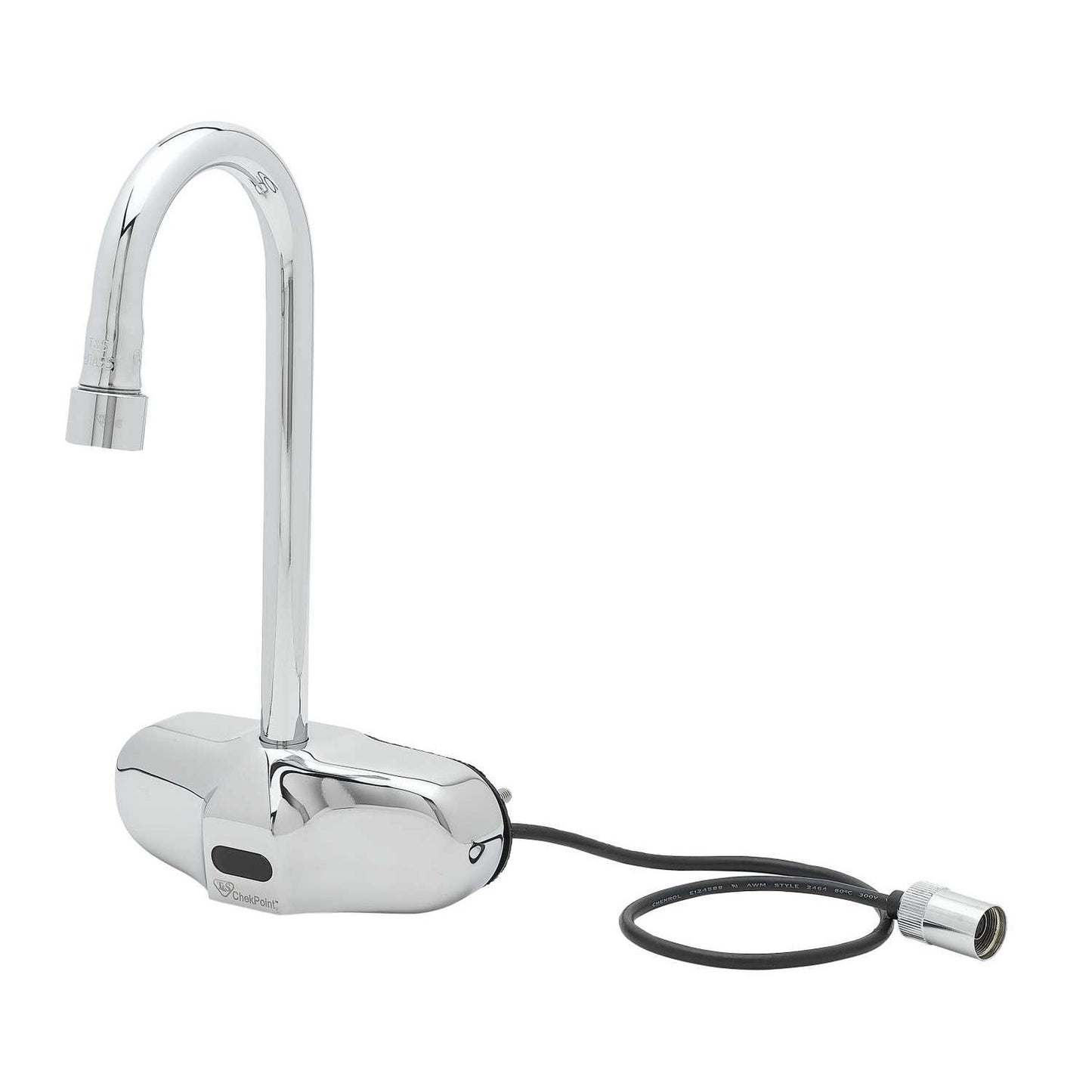 T&S Brass ChekPoint Electronic Sensor Faucet 4" Wall Mount Gooseneck - EC-3105