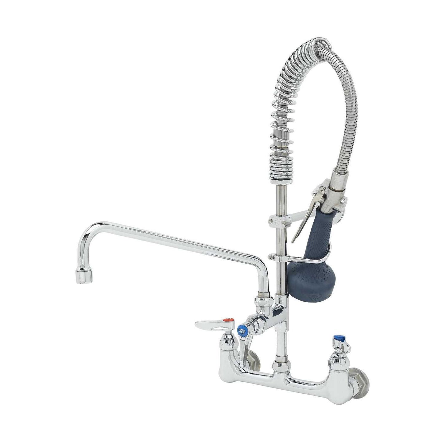 T&S Brass Mini Pre-Rinse Unit Chrome Brass Wall Mount NSF 8" - MPR-8WLN-12