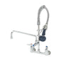 T&S Brass Mini Pre-Rinse Unit Chrome Brass Wall Mount NSF 8" - MPR-8WLN-12