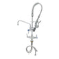 T&S Brass Mini Pre-Rinse Unit Deck Mount 8" Swivel Nozzle Lever - MPY-2DLN-08