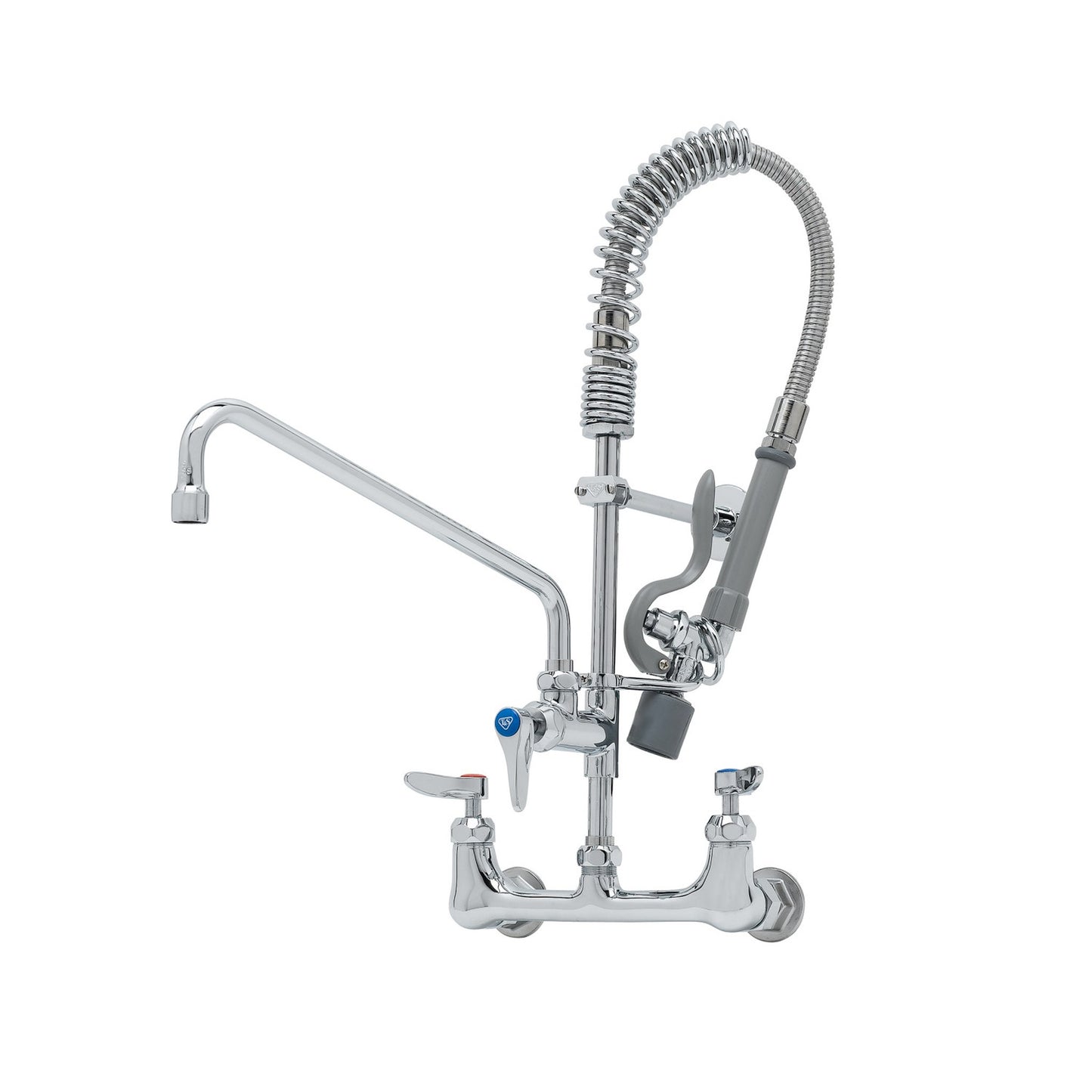 T&S Brass EasyInstall Mini Pre-Rinse Faucet NSF Chrome 8" Wall - MPY-8WLN-12-CR