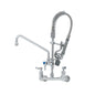 T&S Brass EasyInstall Mini Pre-Rinse Faucet NSF Chrome 8" Wall - MPY-8WLN-12-CR