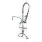 T&S Brass Mini Pre-Rinse Unit Chrome Brass Cerama Lever Handle - MPZ-2DLN-08-CRF