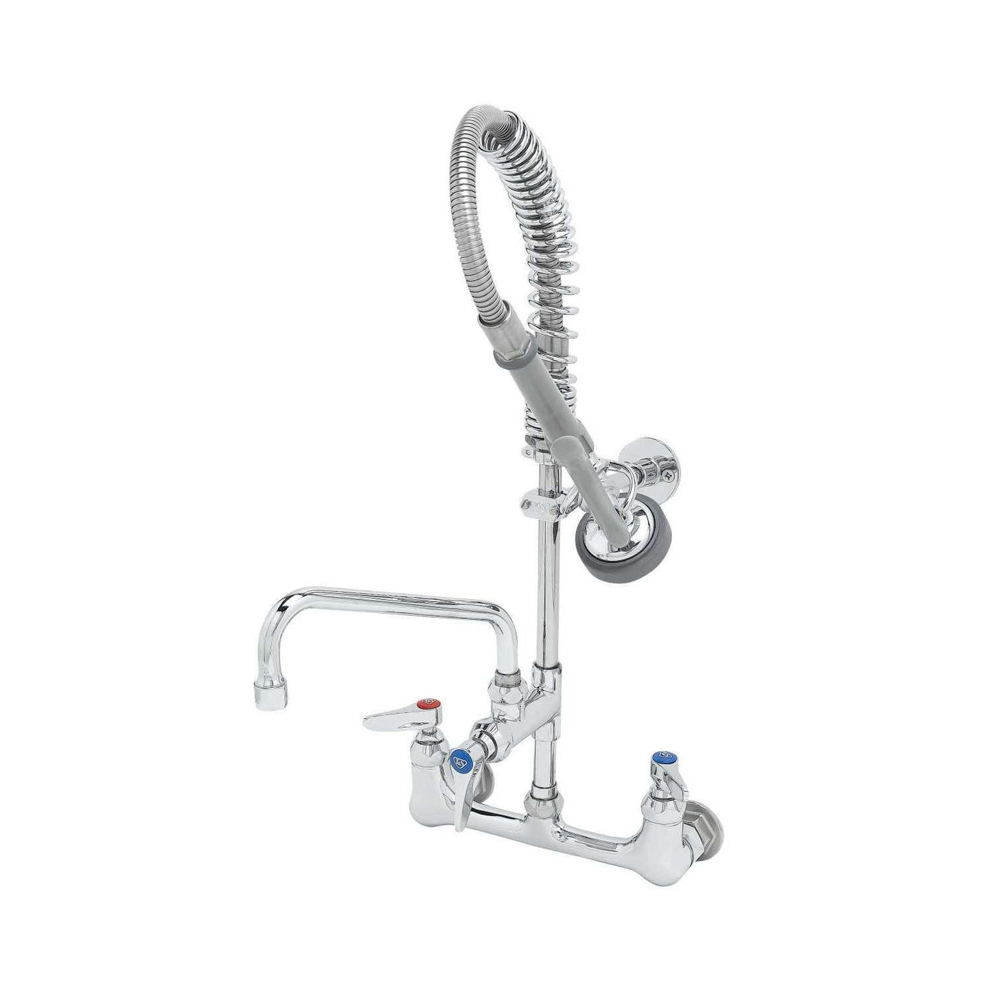 T&S Brass Mini Pre-Rinse Faucet NSF Wall Mount 8" Centers, 6" - MPZ-8WLN-06