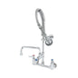 T&S Brass Mini Pre-Rinse Faucet NSF Wall Mount 8" Centers, 6" - MPZ-8WLN-06