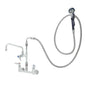 T&S Brass Pet Grooming Wall Mount Faucet 8" Centers, 96" SS Flex - P3-8WESV-08M