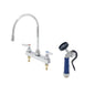 T&S Brass Pet Grooming Faucet Chrome-Plated Brass 8" Deck Mount - PG-2347-VH