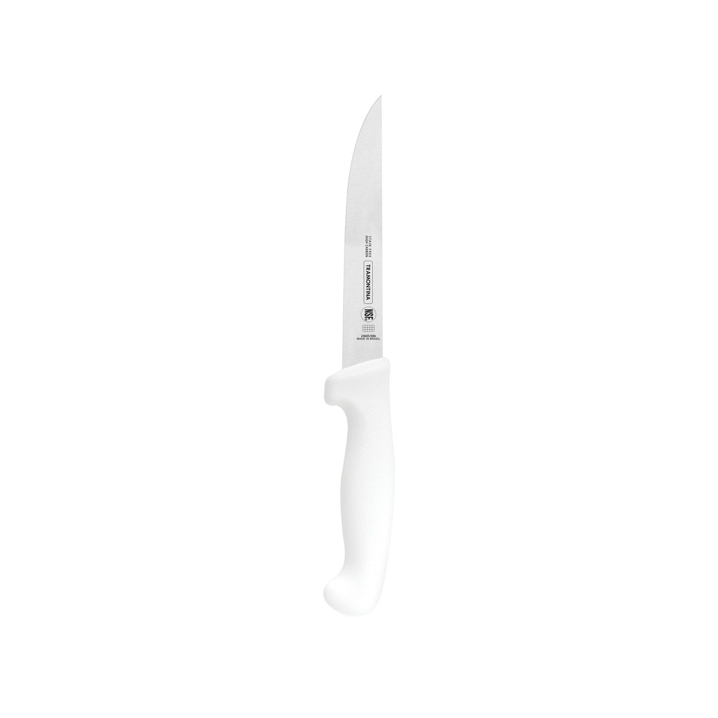 Tramontina Stiff Boning Knife Extra Wide Stainless Steel White Poly 80010-141
