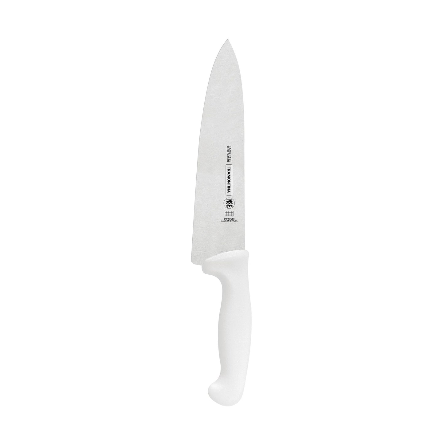 Tramontina NSF Cook's Knife Stainless Steel White Poly Handle 8" 80010-147