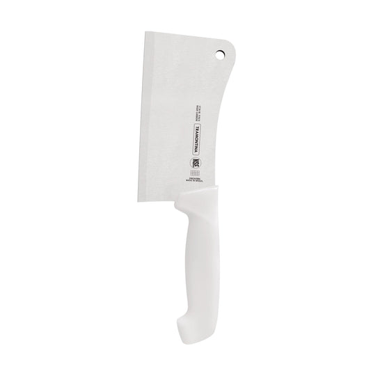 Tramontina ProLine High-Carbon Steel Cleaver NSF White Handle 6" 80010-165