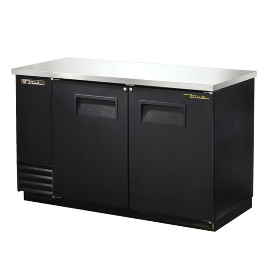 True Back Bar Cooler Commercial Grade NSF 2-Door Black 58-7/8" - TBB-2-HC