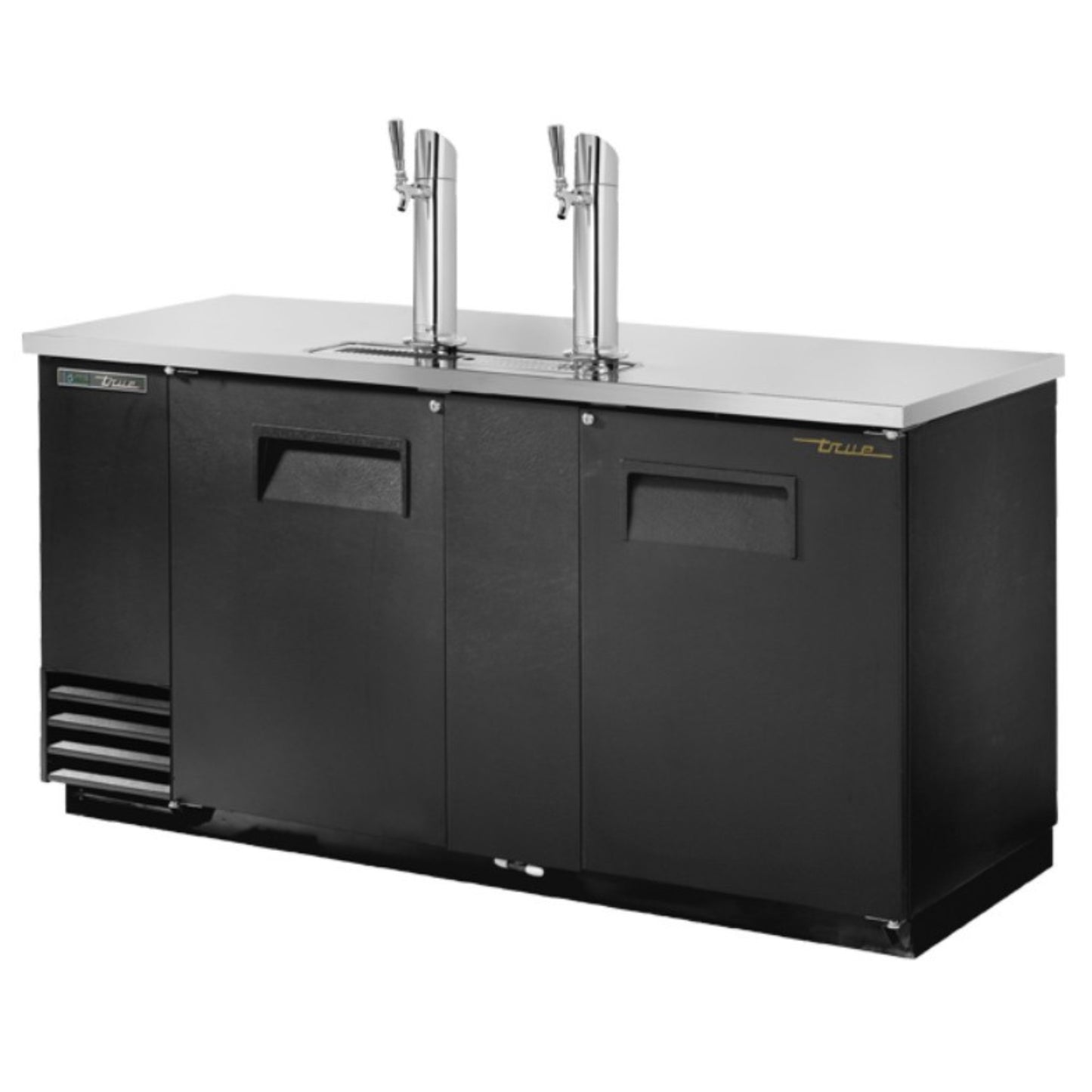 TRUE Refrigerator, Draft Beer Cooler 2 Door 2 Tower Black - TDD-3-HC