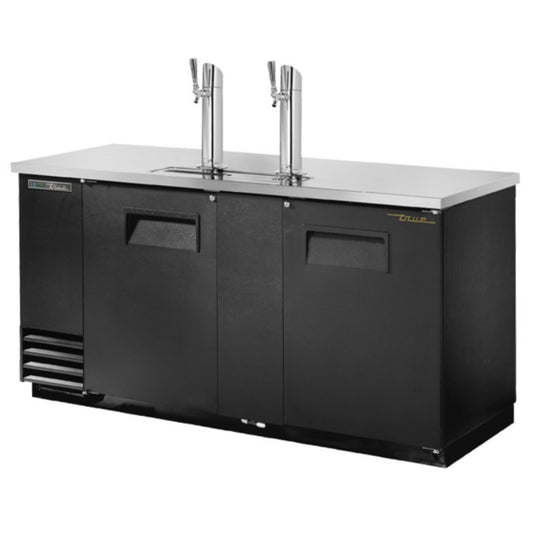 TRUE Refrigerator, Draft Beer Cooler 2 Door 2 Tower Black - TDD-3-HC