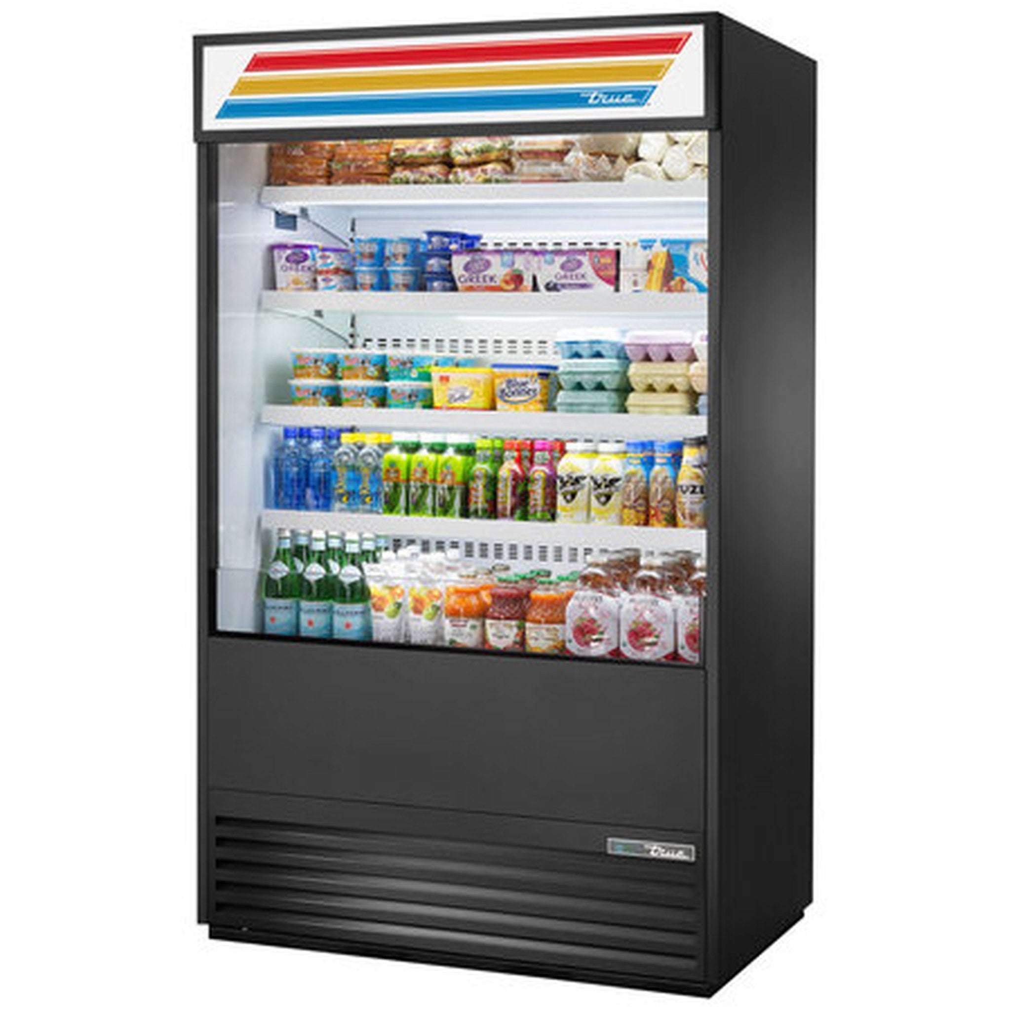 True Open Air Merchandiser Refrigerator R290 with Sign Panel - TOAM-48 ...