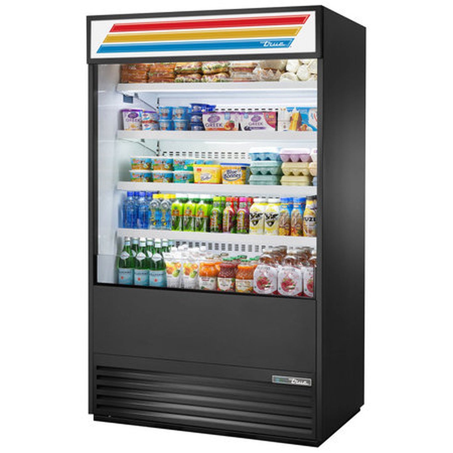 True Open Air Merchandiser Refrigerator R290 with Sign Panel - TOAM-48-HC~TSL01