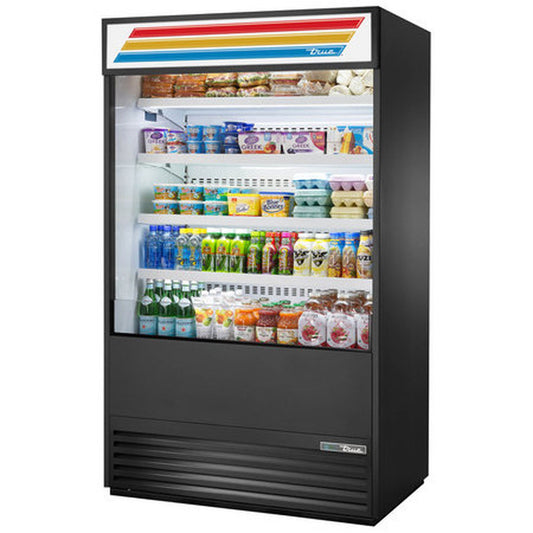 True Open Air Merchandiser Refrigerator R290 with Sign Panel - TOAM-48-HC~TSL01
