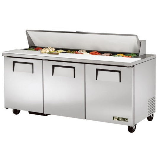 TRUE Refrigerator, Sandwich Prep Table 72" 18 Pan - TSSU-72-18-HC