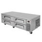 Turbo Air Base Refrigerator, 72"W x 32"D x 20-1/4"H - TCBE-72SDR-N