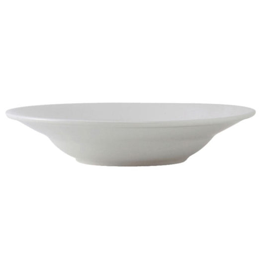 Tuxton Rim Soup, 9 1/2oz Bowl, Plain White Alaska - CS2D