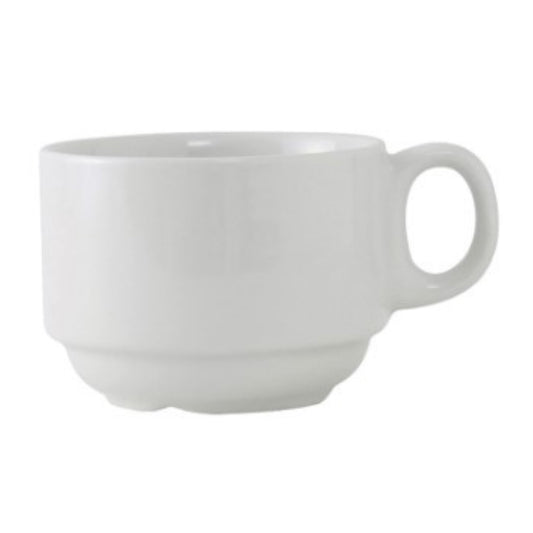 Tuxton Cup, Stackable Coffee, Plain White Alaska - CS3D - TUXALF-0703