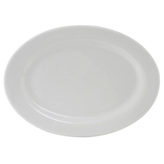 Tuxton Platter, 10" Plain Porcelain White Alaska - CS2D