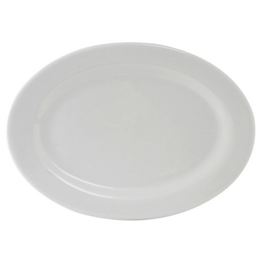 Tuxton Platter, 16 1/8" Plain White "Alaska Pattern" - CS/6EA