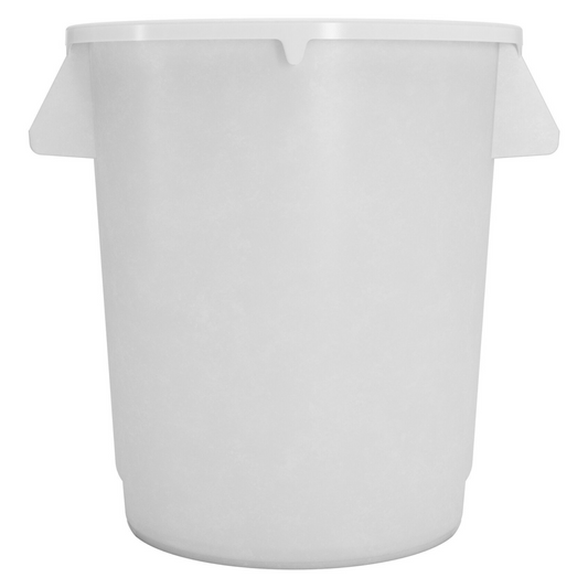 Contenedor de residuos Carlisle Bronco, 10 galones, 17" de alto x 16-1/8" de diámetro, blanco, de alta resistencia - 84101002