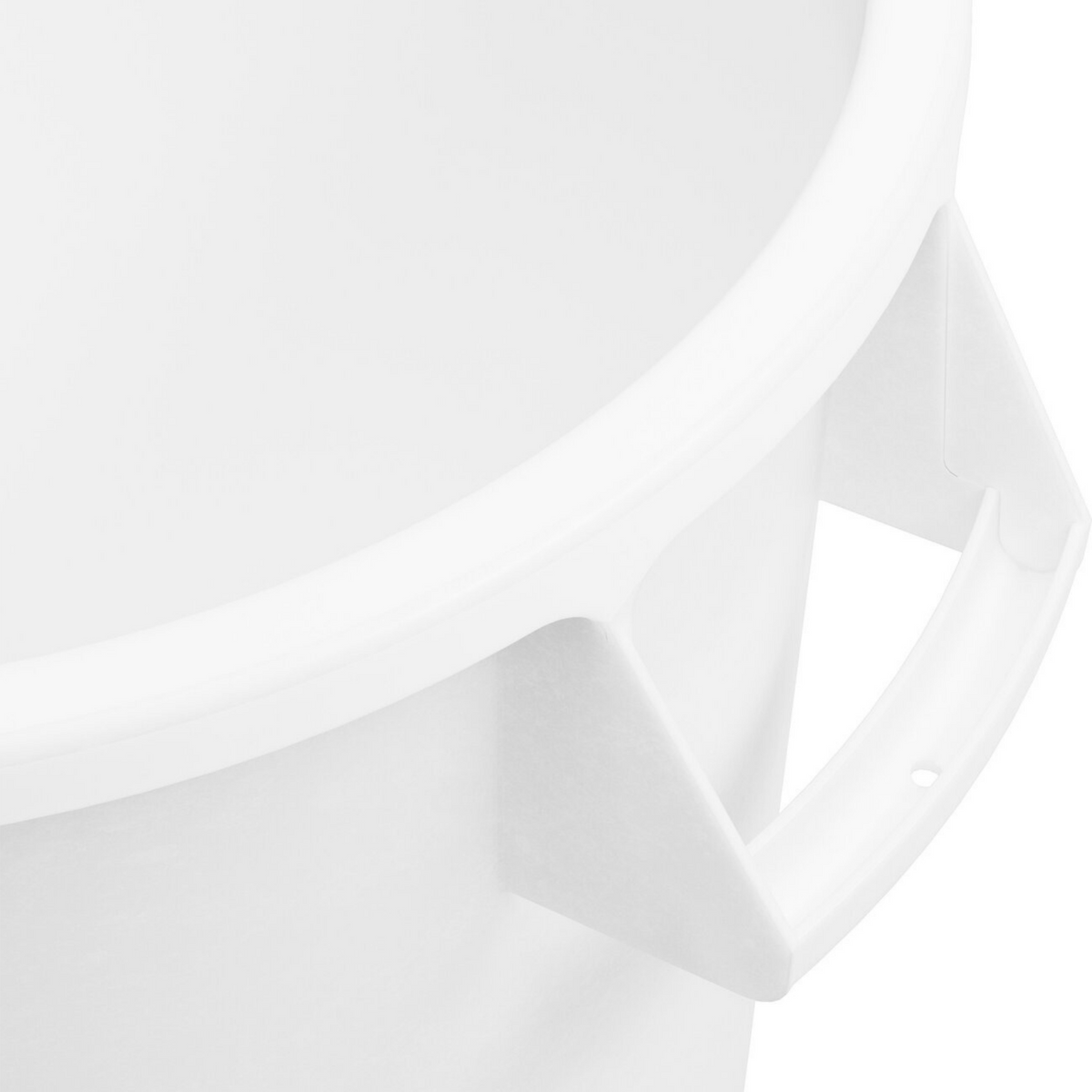 Contenedor de residuos Carlisle Bronco, 10 galones, 17" de alto x 16-1/8" de diámetro, blanco, de alta resistencia - 84101002
