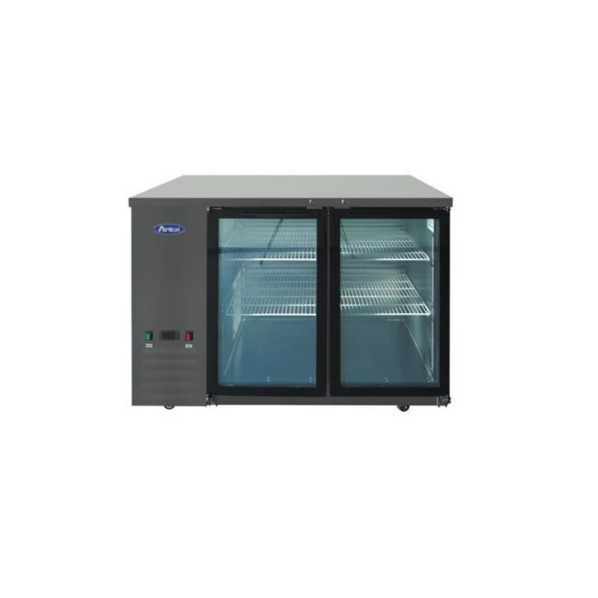 Atosa Back Bar Cooler 2 Solid Doors Black Exterior 48" SBB48GRAUS2