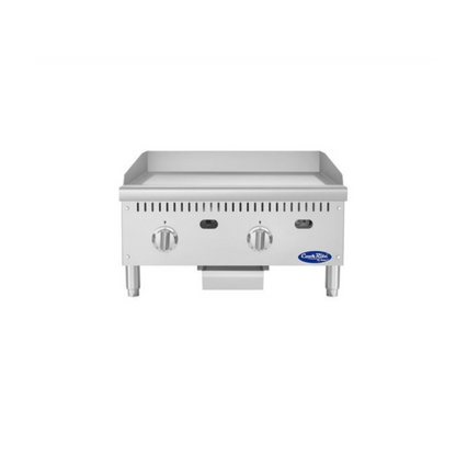 Atosa CookRite Gas Countertop Griddle Steel 24" - 60,000 BTU - ATG-2424-S