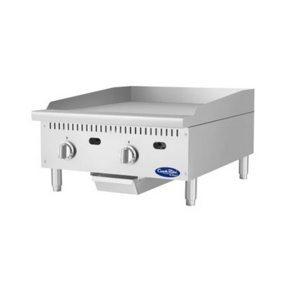 Atosa CookRite Gas Countertop Griddle Steel 24" - 60,000 BTU - ATG-2424-S