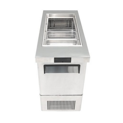 Atosa Slim Refrigerated Sandwich Prep Table Stainless Steel 17" MSF17GR-NTCV