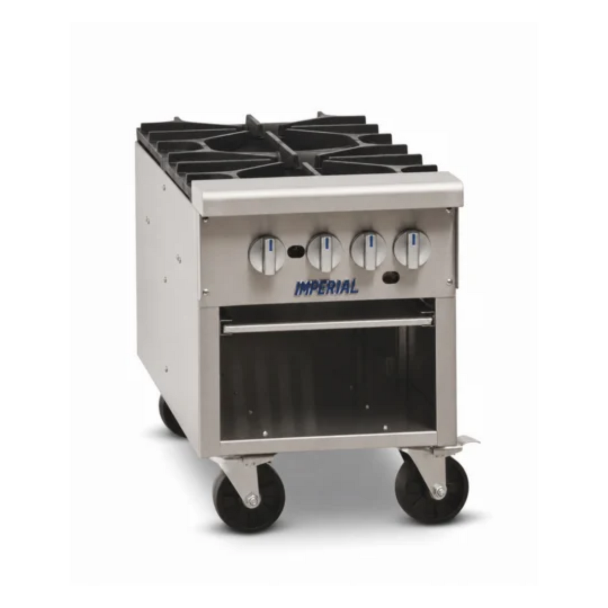 Imperial Gas Stock Pot Range NSF 18" Double 3-Ring Burner 180,000 BTU - ISPA-18-2