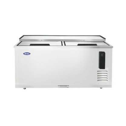 Atosa Horizontal Bottle Cooler, Stainless Steel, 2 Locking Lids 65" MBC65GR