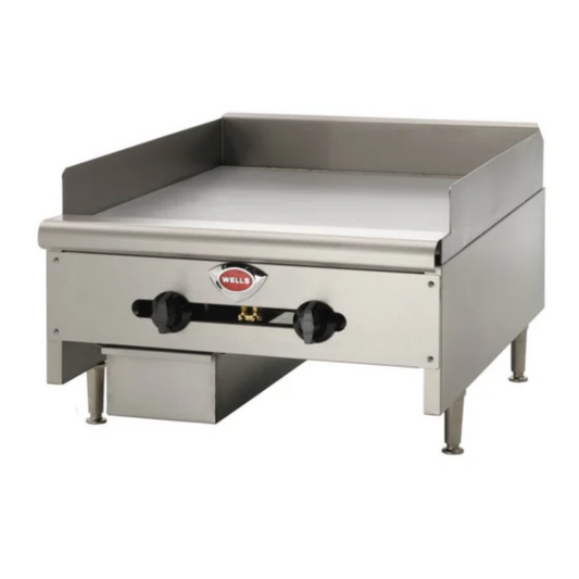 Wells Commercial Gas Countertop Griddle NSF Thermostatic 24" - HDTG-2430G