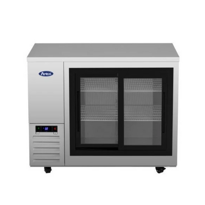 Atosa Stainless Steel Shallow Depth Back Bar Cooler 48" - 2 - SBB48SGGRAUS1