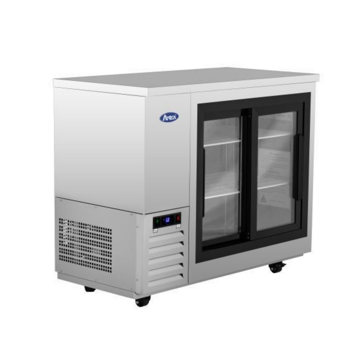 Atosa Stainless Steel Shallow Depth Back Bar Cooler 48" - 2 - SBB48SGGRAUS1