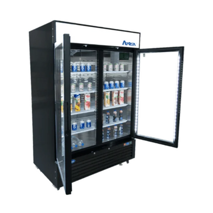 Atosa 2-Glass Door Merchandiser Refrigerator Black 43.95 Cu Ft - MCF8723GR