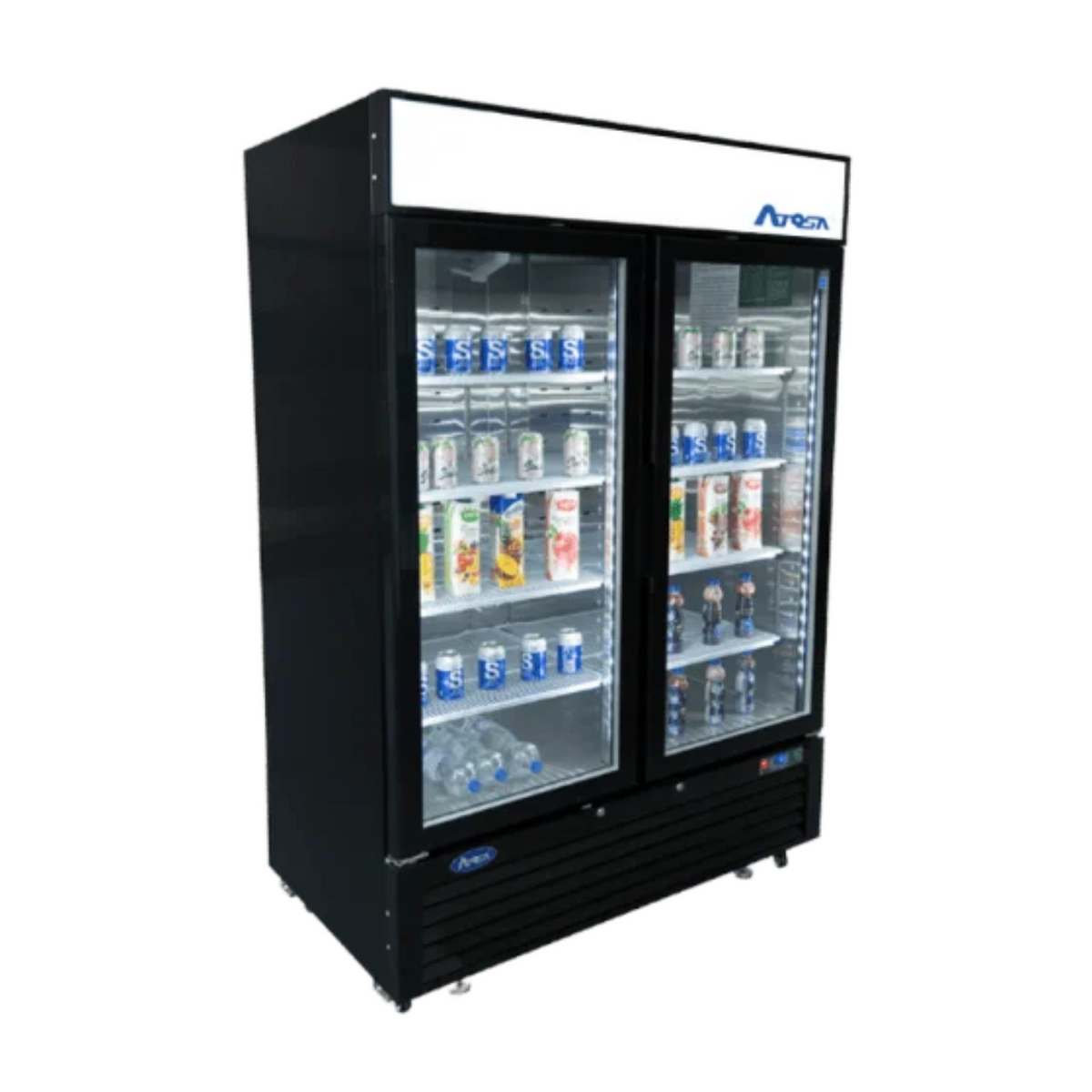 Atosa 2-Glass Door Merchandiser Refrigerator Black 43.95 Cu Ft - MCF8723GR
