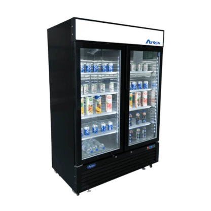 Atosa 2-Glass Door Merchandiser Refrigerator Black 43.95 Cu Ft - MCF8723GR