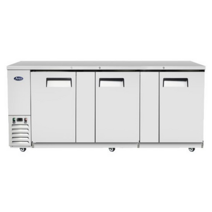 Atosa Back Bar Cooler Stainless Steel 3-Door 90" Commercial Grade - MBB90GR