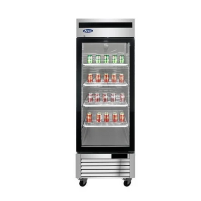 Atosa Bottom Mount Stainless Steel 1-Glass Door Merchandiser Freezer - MCF8701GR